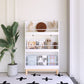 Wall Mounted Bookshelf, 3 Front Facing Display Shelves For Toddler Bedroom - White