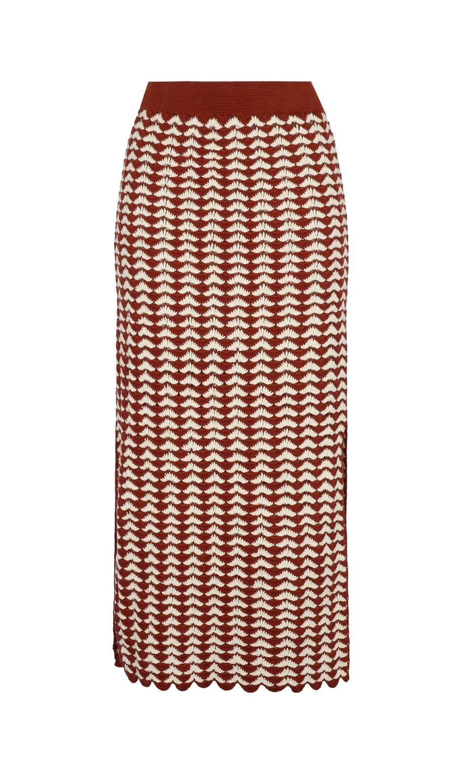 Escvdo - Motupe Crochet Midi Skirt