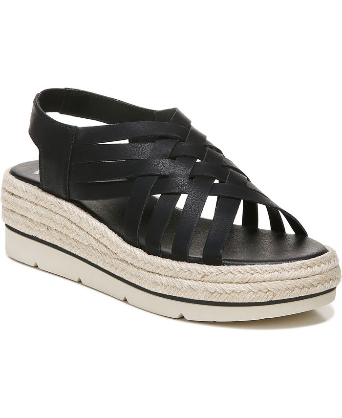 Dr. Scholl's Women's Off Site Strappy Platform Espadrilles Black Size  7 M