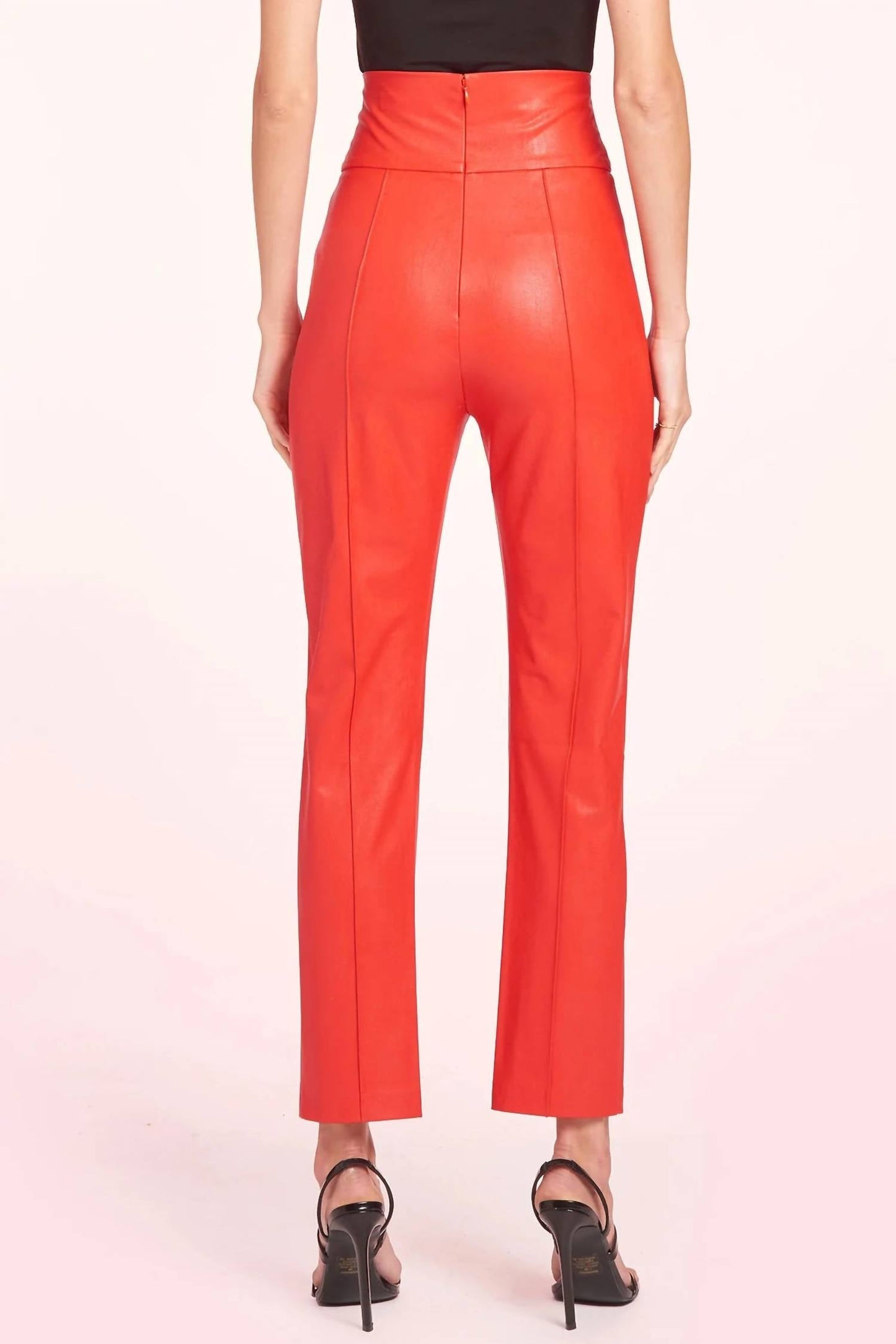 Amanda Uprichard - Romana High Waisted Faux Leather Pant