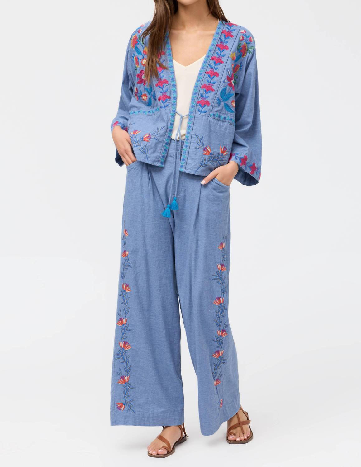 Johnny Was - ELIZABETH WIDE LEG PLEAT PANT