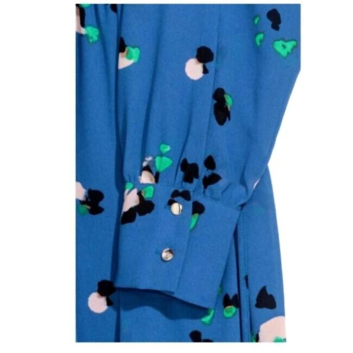 H&M - High Low Point Hem Abstract Print Chiffon Dress