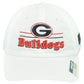NCAA Ahead Georgia Bulldogs Playoff Adjustable Classic Fit Adults White Hat Cap