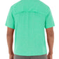Guy Harvey Men's Heathered Textured Fishing Shirt Green Size XX-Large