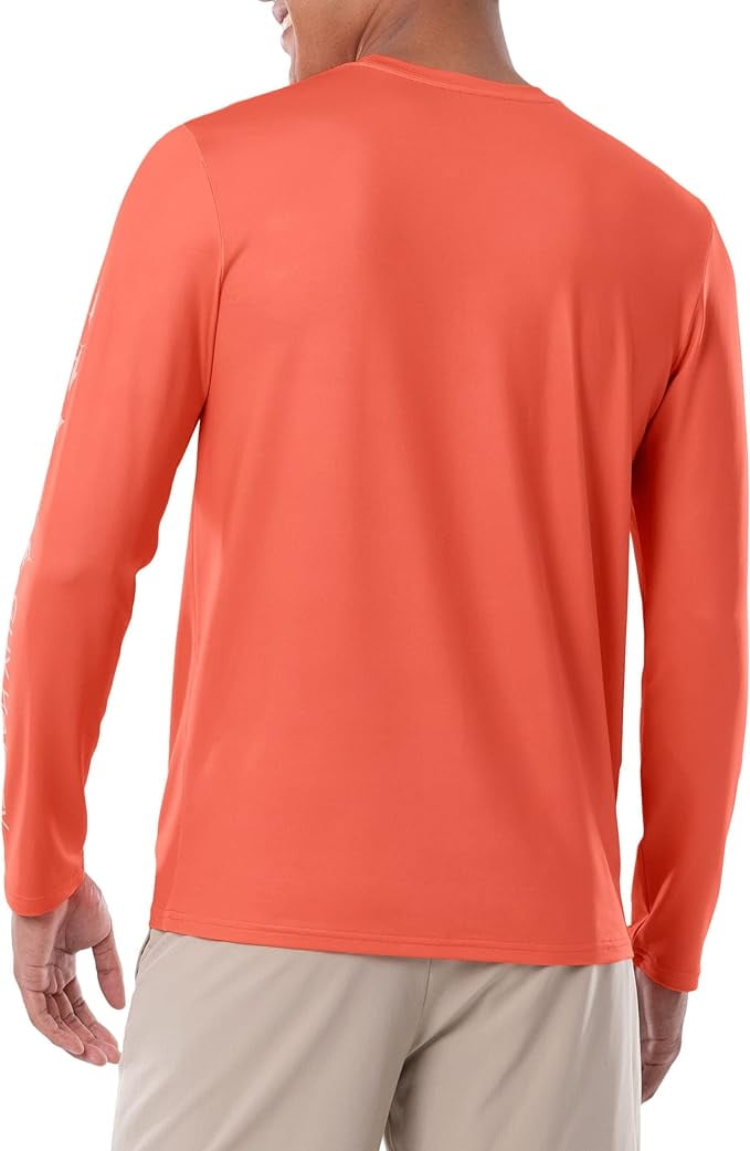 Guy Harvey Men's Moisture Wicking Upf 50 Logo Graphic T-Shirt Orange Size Medium