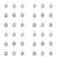 Wooden Mini Snowflake Ornament (Set of 18)