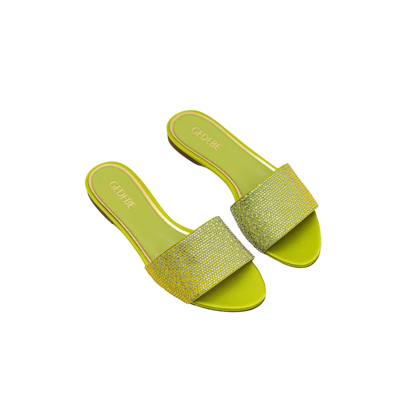 Gedebe - Women's Cassis Satin Rhinestone Embellished Flats