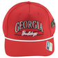 NCAA Ahead Georgia Bulldogs Playoff Cord Snapback Red Curved Bill Adult Hat Cap