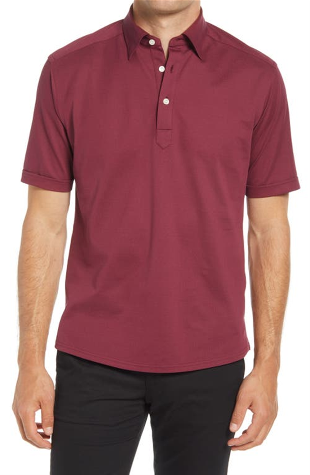 Eton Burgundy Slim Fit Cotton Polo Size XX-Large
