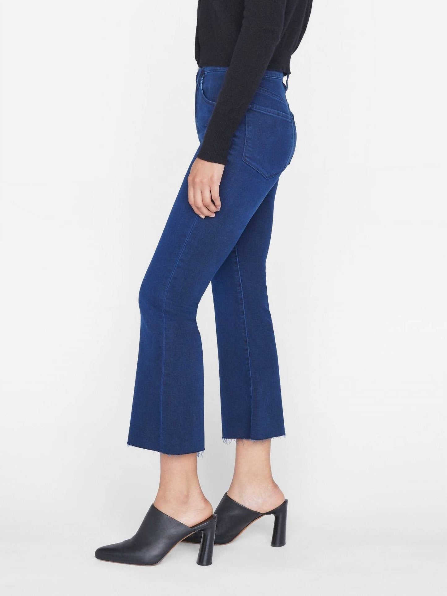 Frame - LE CROP FLARE RAW AFTER JEAN
