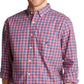 Nautica Men's Classic Fit Blue Sail Casual Plaid Shirt Red Size Small