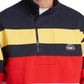 Nautica Men's Stand Collar Quarter Zip Stripe Sweatshirt Blue Size XX-Large
