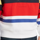Nautica Men's Stand Collar Quarter Zip Stripe Sweatshirt Blue Size XX-Large