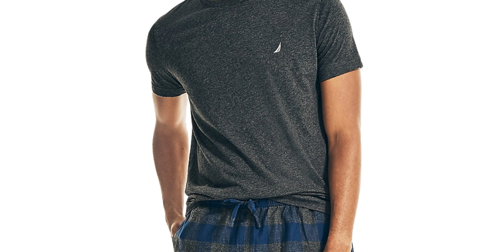 Nautica Men's Flannel Pajama Set Gray Size Large