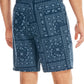 Nautica Men's Classic Fit Bandana Print Cotton Sleep Shorts Blue Size Medium