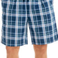 Nautica Men's Classic Fit Plaid Cotton Sleep Shorts Blue Size M