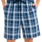 Nautica Men's Classic Fit Plaid Cotton Sleep Shorts Blue Size Large