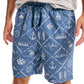Nautica Men's Aloha Classic-Fit Nautical-Print Cotton Sleep Shorts Blue Size Medium