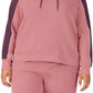 Fila Women's Vigor Colorblocked Long Sleeve Hoodie Red Size 1X