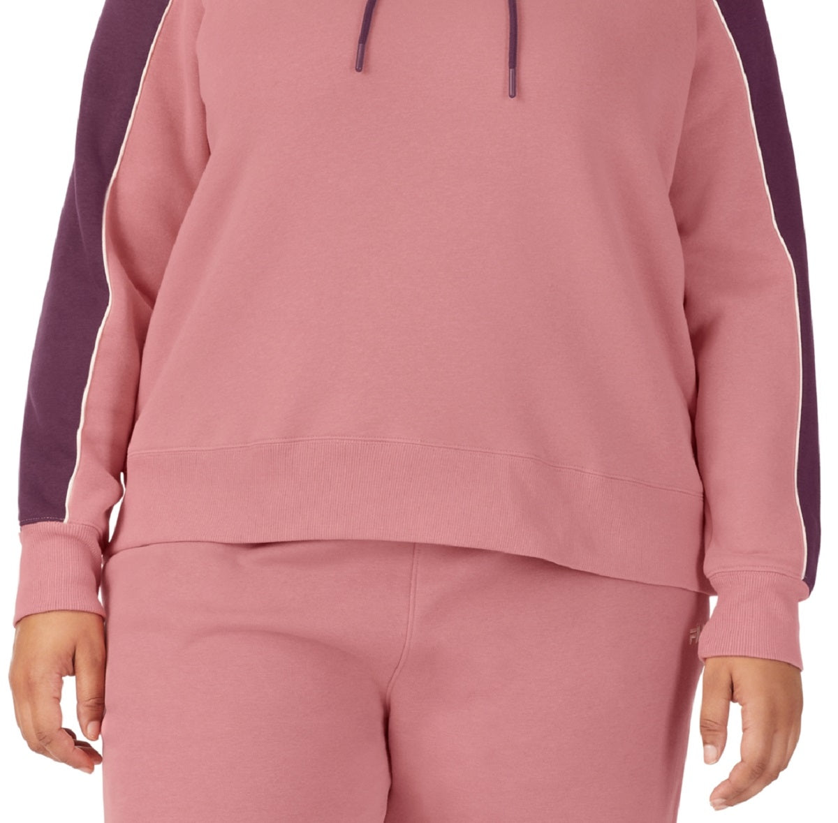 Fila Women's Vigor Colorblocked Long Sleeve Hoodie Red Size 1X