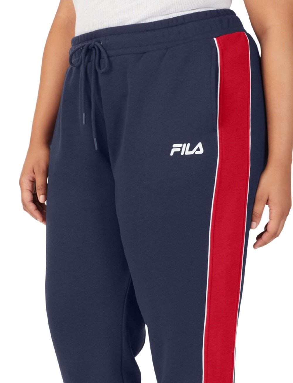 Fila Women's Vigor Mid Rise Colorblocked Fleece Joggers Blue Size 3X