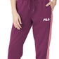 Fila Women's Vigor Mid Rise Colorblocked Fleece Joggers Purple