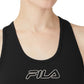 Fila Women's Bloom Logo Pullover Jersey Sports Bra Black Size 3X