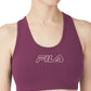 Fila Women's Bloom Logo Pullover Jersey Sports Bra Purple Size 4X