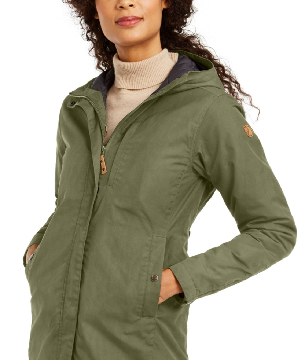Fjällräven Women's Kiruna Water Resistant Parka Green Size X-Large