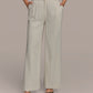 Donna Karan New York Linen Blend Pinstripe Wide Leg Pants Cream Black