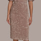 Donna Karan New York Womens Sequined Pencil Skirt in Mink