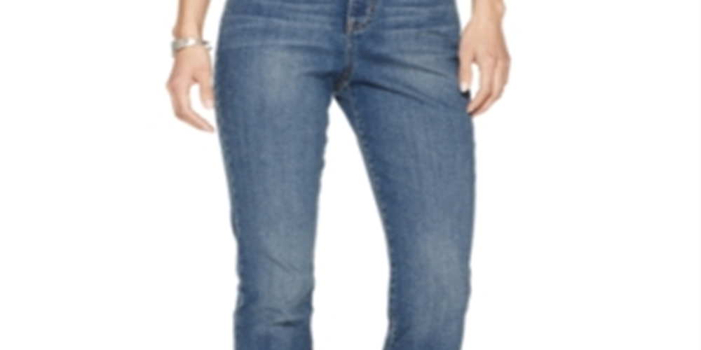 Style & Co Women's Tummy Control Slim Leg Jeans Purple Size 16 Petite