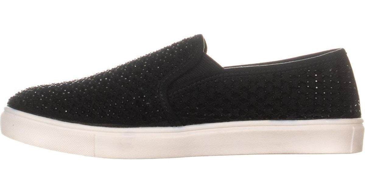 Material Girl Women's Meidyth Round Toe Slip On Fashion Sneakers Black Size 8.5 M