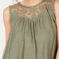 Style & Co Women's Sleeveless Jewel Neck Top Green Size Small