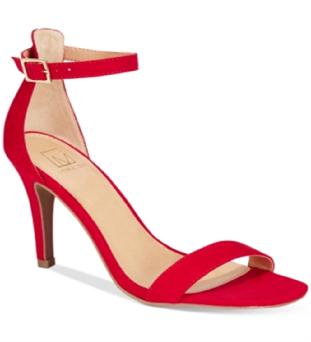 Material Girl Women's Blaire Two Piece Dress Sandals Red Size 7 M