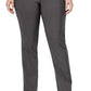 Charter Club Women's Cambridge Tummy Control Slim Leg Pants Grey Size 4 Petite