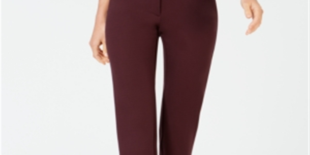 Alfani Women's Zippered Pockets Skinny Evening Pants Red Size 8