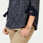 Charter Club Women's 3/4 Sleeve Bow Trim Top Blue Size XX-Large