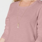 Style & Co Women's Long Sleeve Crewneck Top Pink Size X-Large