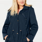 Charter Club Women's Water Resistant Utility Jacket Blue Size 3X