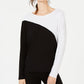 INC International Concepts Women's Long Sleeve Colorblocked Dolman Top Black Size X-Small