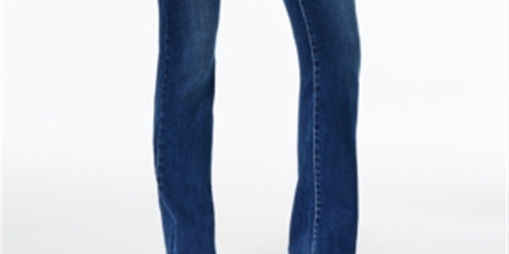 INC International Concepts Women's Curvy Bootcut Tummy Control Jeans Blue Size 0 Petite