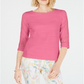 Charter Club Women's Crochet Inset Top Pink Size X-Large