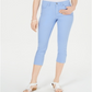 Charter Club Women's Tummy Control Bristol Capri Jeans Blue Size 8