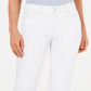 Charter Club Women's Tummy Slimming Straight Leg Jeans White  Size 14