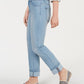Charter Club Women's Tummy Control Cuffed Jeans Dark Blue Size 16