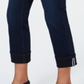 Charter Club Women's Tummy Control Cuffed Jeans Dark Blue Size 16