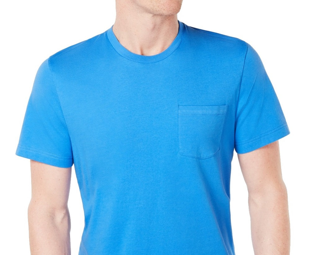 Club Room Men's T-Shirt Palace Crewneck Performance Tee Blue Size Small