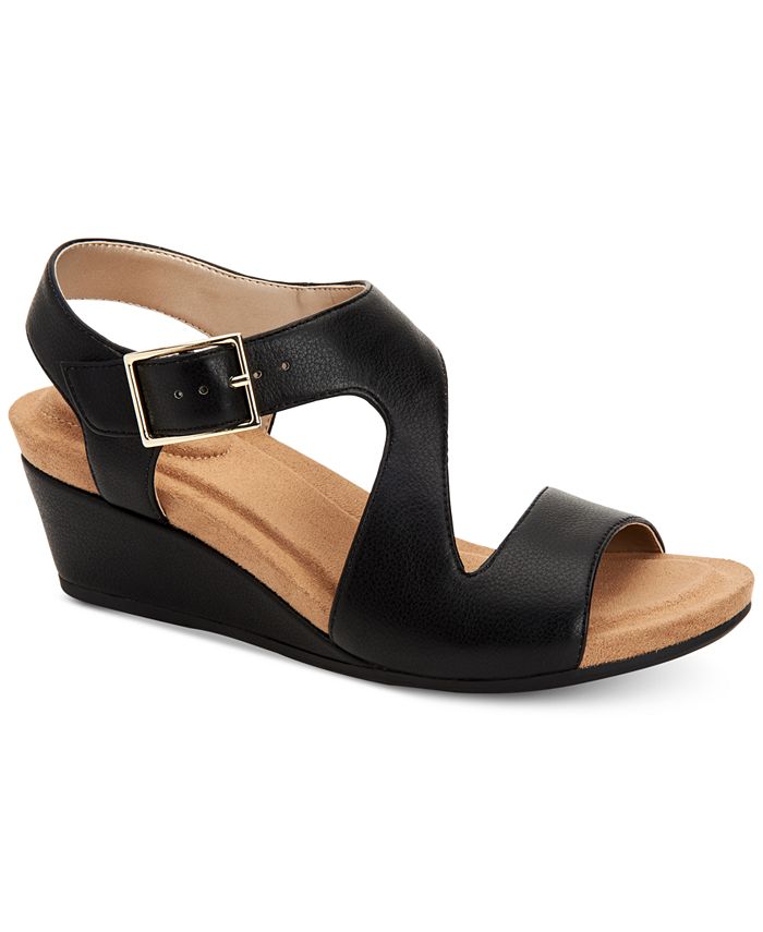 Giani Bernini Women's Belinaa Open Toe Casual Slingback Sandals Black Size 7.5 M