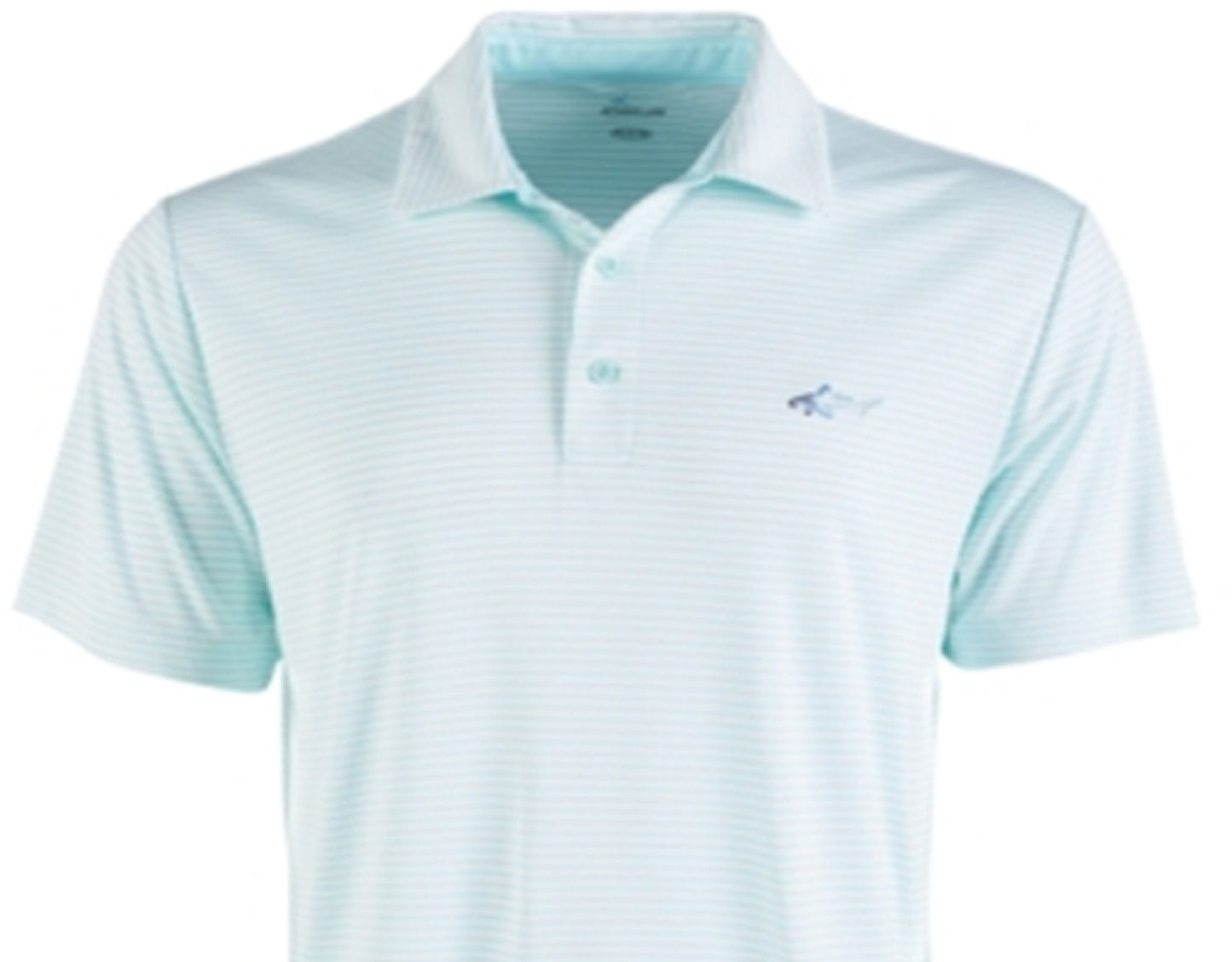 Greg Norman Men's Polo Rugby Pinstriped Feeder Shirt Blue Size Large